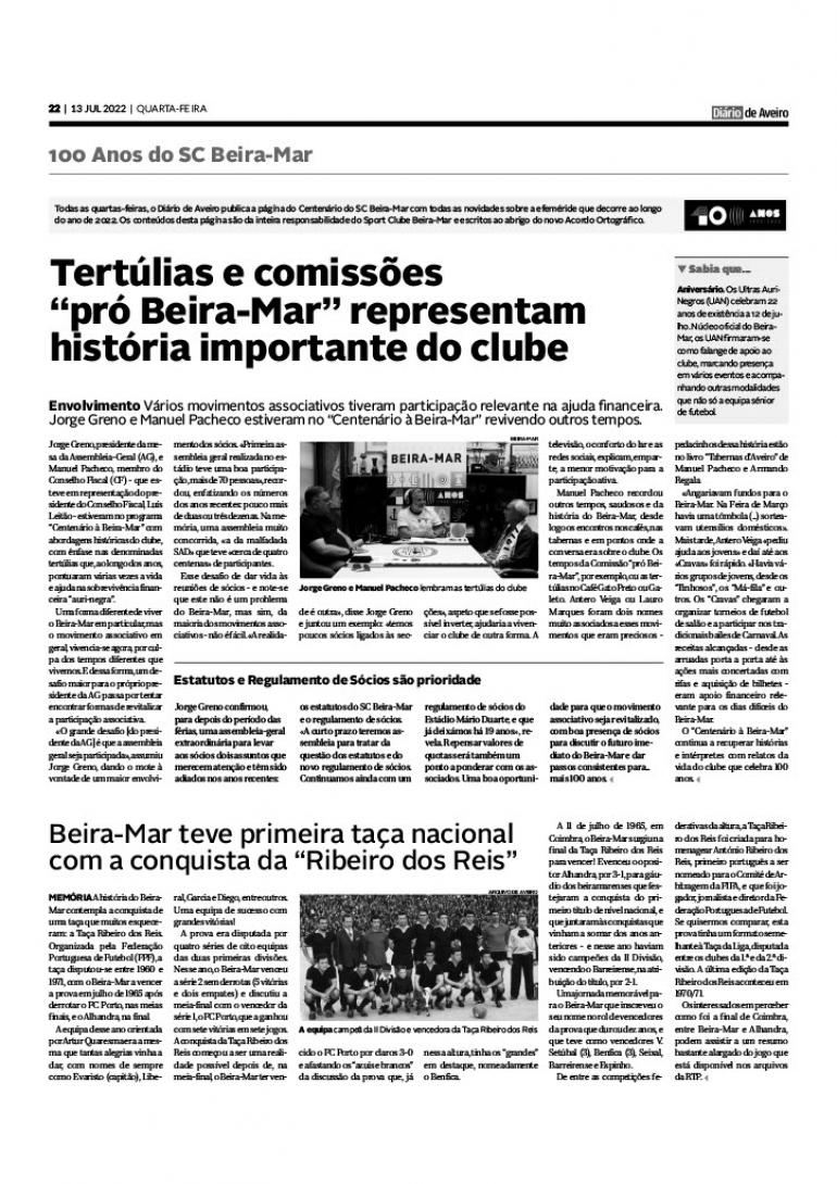 As "Tertúlias do Beira-Mar" revisitadas no Centenário