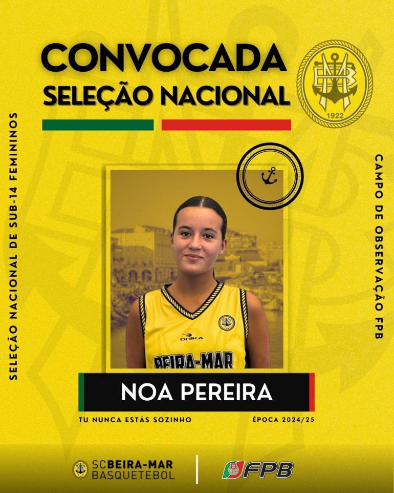 Basquetebol: Noa Pereira na Seleção Nacional (Sub-14)