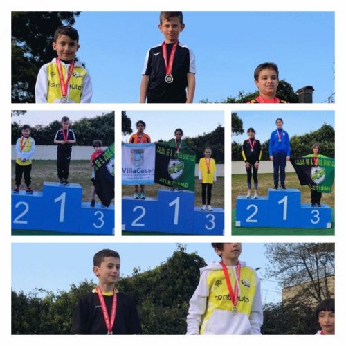 Atletas de formação com medalhas e recordes