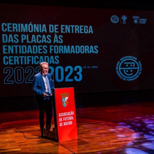 Cerimónia de Entrega das Placas e Diplomas às Entidades Formadoras Certificadas