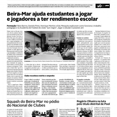Mérito Escolar faz parte da formação no SC Beira-Mar! 