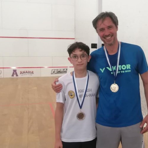 Pedro Leal na sua primeira final de Squash!