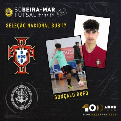 RUFO CHAMADO À EQUIPA DAS QUINAS PELA SEGUNDA VEZ