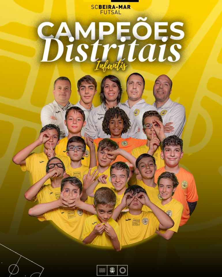 Infantis A do SC Beira-Mar sagram-se Campeões Distritais