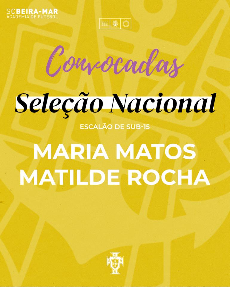 Maria Matos e Matilde Rocha convocadas