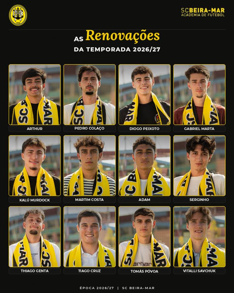 Nova época, mesmo compromisso: As renovações para 2026/27 da equipa Seniores B de futebol