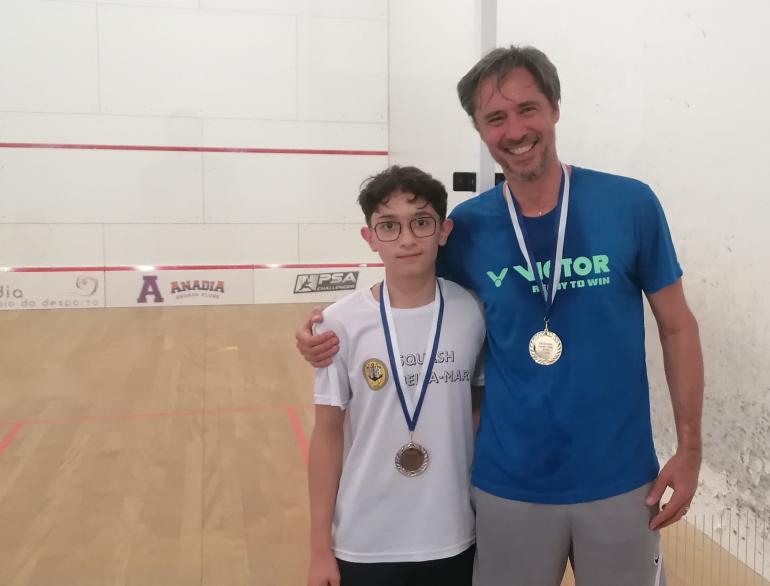 Pedro Leal na sua primeira final de Squash!